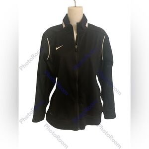 Nike Dri-fit Jacket Zip Front Ladies Sz Med Black w/white
